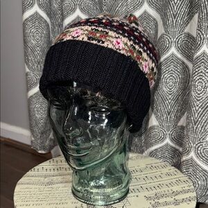 100% Baby Alpaca Multicolored Beanie NWT